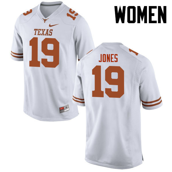 Women #19 Brandon Jones Texas Longhorns College Football Jerseys-White